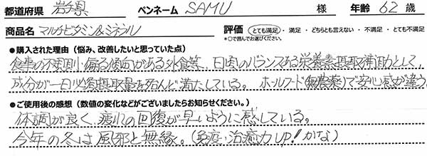 ホールフード マルチビタミン＆ミネラルレビュー2