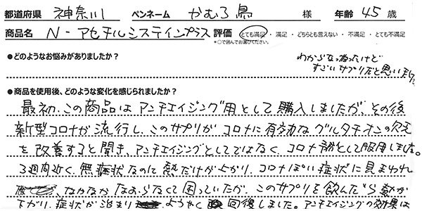 N-アセチルシステイン プラスレビュー2