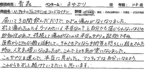 N-アセチルグルコサミン＆コンドロイチンレビュー3